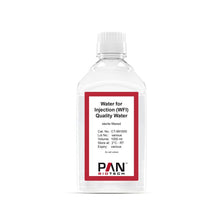 Load image into Gallery viewer, PAN-Biotech Water for Injection (WFI) Quality Water for Cell Culture, according to WFI specifications (EP, USP), 1000 ml bottle, cat. no. CT-991000, distributed by Ilex Life Sciences.