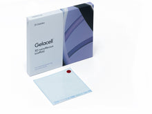 Load image into Gallery viewer, Gelacell™ - PHB HYDRO 10x10 cm scaffold sheet for 3D cell culture, cat. no. GC0901RN-SC-C, distributed by Ilex Life Sciences LLC.