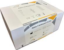 Load image into Gallery viewer, Immuchrom Alpha-1-Antitrypsin (A1AT) Human Stool ELISA kit (cat. no. IC6200), distributed by Ilex Life Sciences LLC.