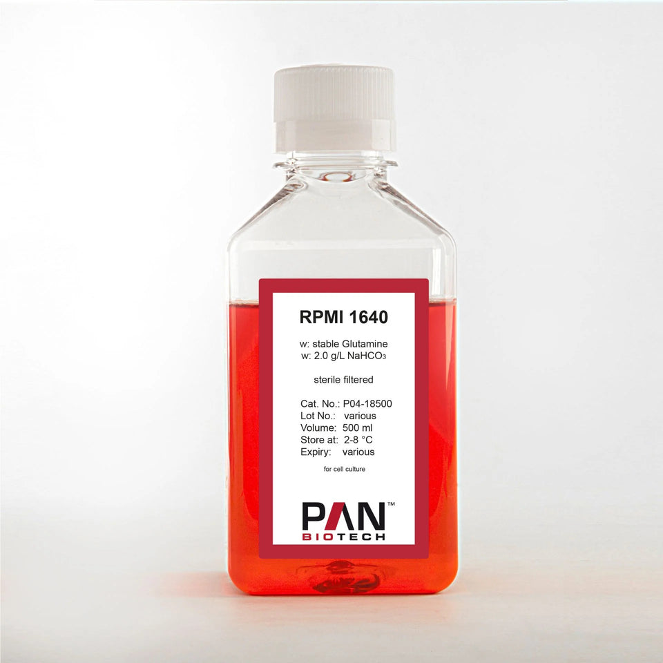 Bottle of cell culture media.