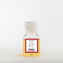 Load image into Gallery viewer, Neuropan-27 Supplement (50x), Defined Serum Substitute for Serum-Free Culture of CNS Neuronal Cells, 100 ml bottle, cell culture media supplement, cat. no. P07-07200, manufactured by PAN-Biotech GmbH and distributed by Ilex Life Sciences LLC.