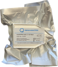 Load image into Gallery viewer, myMATRIX MSC T-25 flask: precoated cultureware for mesenchymal stromal cells expansion, manufactured by denovoMATRIX GmbH and distributed by Ilex Life Sciences LLC
