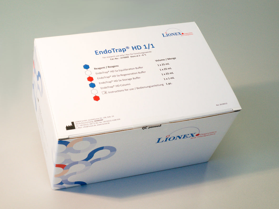 EndoTrap® HD 1/1 Endotoxin Removal Kit - catalog no. LET0009