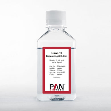 P04-69600: PAN-Biotech Pancoll Human: Cell Separating Solution, Density: 1.100 g/ml, 500 ml bottle