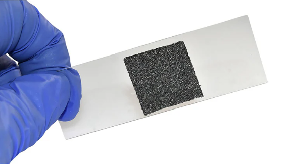 3D G-Scaffold - Graphene foam scaffold for conductive 3D cell culture, 3 x 3 cm foam, manufactured by General Graphene Corporation and distributed by Ilex Life Sciences.