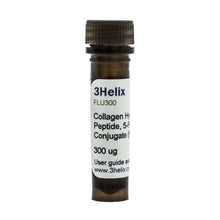 Load image into Gallery viewer, 3Helix F-CHP: Collagen Hybridizing Peptide, 5-FAM Conjugate, 300 ug vial, cat. no. FLU300, distributed by Ilex Life Sciences LLC.
