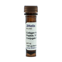 Load image into Gallery viewer, 3Helix F-CHP: Collagen Hybridizing Peptide, 5-FAM Conjugate, 60 ug vial, cat. no. FLU60, distributed by Ilex Life Sciences LLC.
