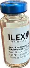 Load image into Gallery viewer, Ilex Life Sciences Apo Lactoferrin Human Recombinant, expressed in rice, lyophilized powder, 10 mg.
