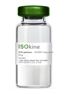 ISOkine® IFN-gamma Human, Animal-Free Recombinant Protein, cat. no. IK2000, manufactured by ORF Genetics and distributed by Ilex Life Sciences.