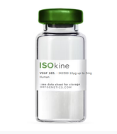 ISOkine® VEGF-165 (VEGF-A) Human, Animal-Free Recombinant Protein, cat. no. IK0500, manufactured by ORF Genetics and distributed by Ilex Life Sciences.