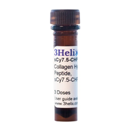 3Helix In Vivo sCy7.5-CHP: Collagen Hybridizing Peptide, sulfo-Cy7.5 Conjugate, 3 doses vial, cat. no. INVIVOTGT7.5, distributed by Ilex Life Sciences.