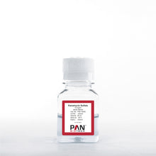 Load image into Gallery viewer, PAN-Biotech Kanamycin Sulfate Solution 10 mg/ml for Cell Culture, 50 ml bottle, cell culture media supplement, cat. no. P06-14050, distributed by Ilex Life Sciences.
