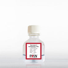 Load image into Gallery viewer, Neuropan-2 Supplement (100x), Serum-Free Supplement for Cultivation of Neurons, 50 ml bottle, cell culture media supplement, cat. no. P07-11050, manufactured by PAN-Biotech GmbH and distributed by Ilex Life Sciences LLC.
