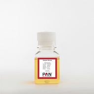 PAN-Biotech Human Serum (pooled), sterile filtered, EU Origin, virus and mycoplasma tested, 100 ml bottle, cell culture media supplement, cat. no. P30-2401, distributed by Ilex Life Sciences.