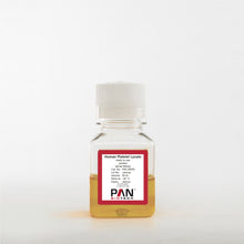 Load image into Gallery viewer, PAN-Biotech Human Platelet Lysate (hPL), ready-to-use (defibrinated), pooled, sterile filtered, 50 ml bottle, cell culture media supplement, cat. no. P40-28050, distributed by Ilex Life Sciences.
