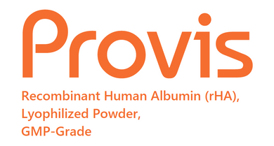 Provis Biolabs Recombinant Human Albumin, Lypohilized Powder, GMP-Grade, distributed by Ilex Life Sciences LLC.
