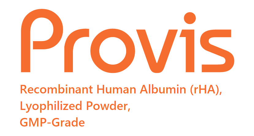 Provis Biolabs Recombinant Human Albumin, Lypohilized Powder, GMP-Grade, distributed by Ilex Life Sciences LLC.