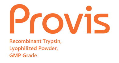 Provis Biolabs Recombinant Trypsin, Lyophilized Powder, GMP Grade, distributed by Ilex Life Sciences LLC