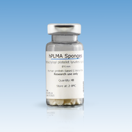 Metatissue® hPLMA Sponge - Human Methacryloyl Platelet Lysates Scaffold for 96-well 3D Cell Culture, 48 ct., cat. no. PL02, distributed by Ilex Life Sciences.