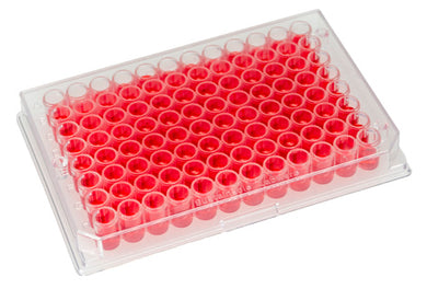 Planet-Safe® Microplate, 96-well, Round Bottom, Sterile, plant-based PLA, cat. no. PLATE-2000, manufactured by Diversified Biotech and distributed by Ilex Life Sciences.