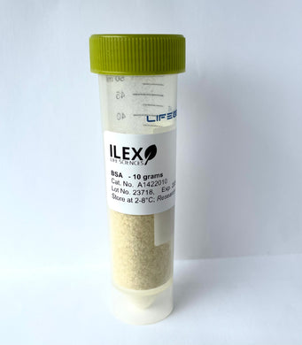 Ilex Life Sciences Bovine Serum Albumin (BSA) lyophilized vial