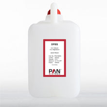 Load image into Gallery viewer, P04-3625C: : Dulbecco&#39;s Phosphate-Buffered Saline (DPBS) without calcium chloride and magnesium chloride (2.5 L bottle). Manufactured in Germany by PAN-Biotech.

