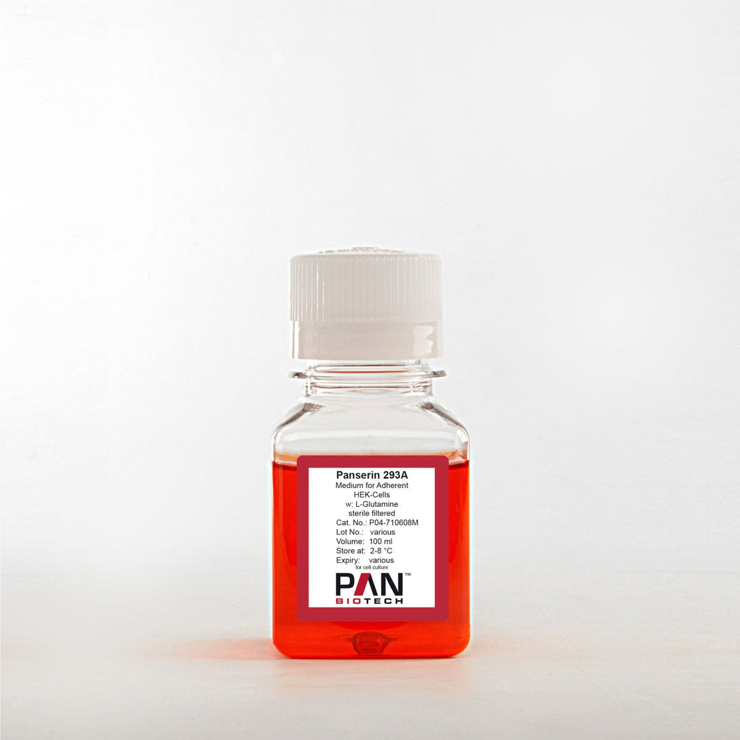 PAN-Biotech Panserin 293A: Serum-free medium for HEK293 cells in adherent culture, w: L-Glutamine, 100 ml cell culture medium