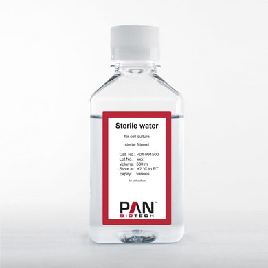P04-991500: PAN-Biotech sterile water for cell culture applications, 500 ml bottle
