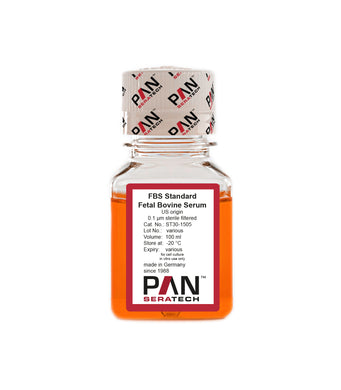 ST30-1505: PAN-Biotech Fetal Bovine Serum (FBS) Standard, US Origin, Sterile Filtered (100 ml bottle))